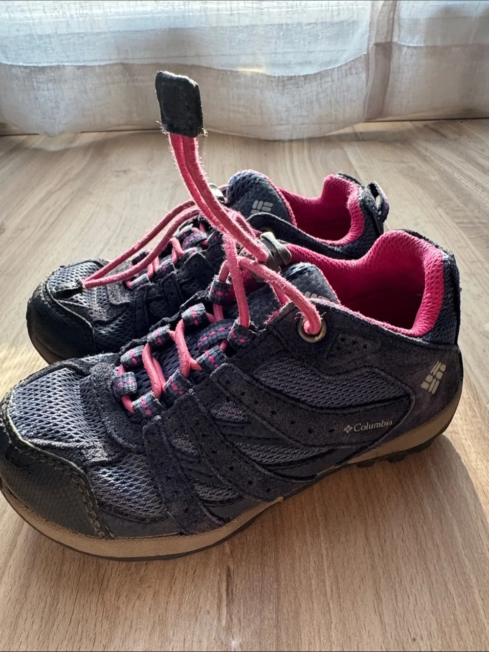 Columbia Kids Navy and Pink Trail Sneakers